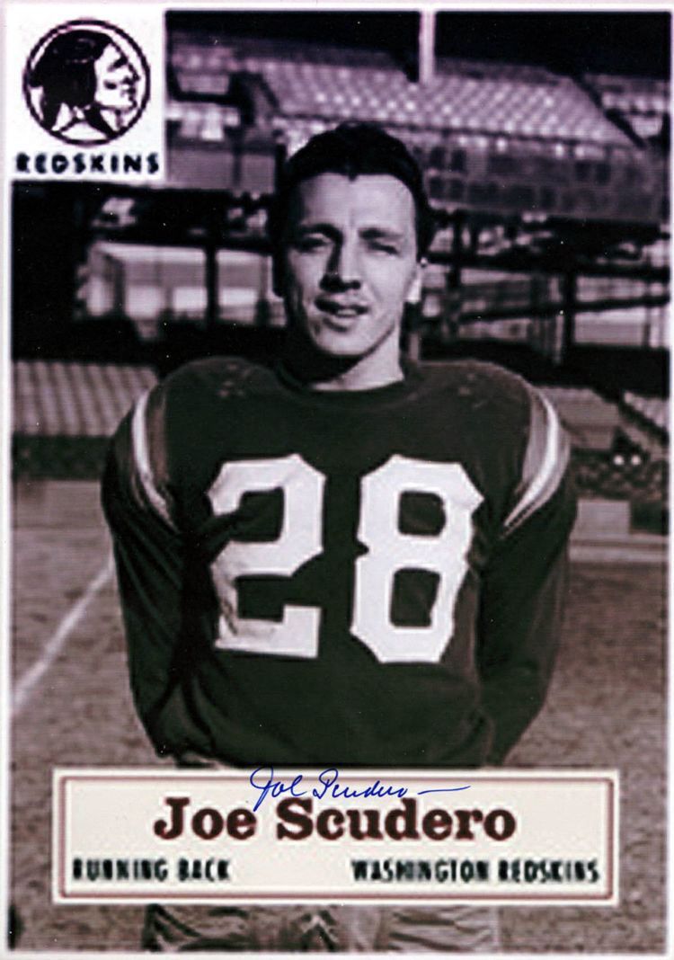Joe Scudero Joe Scudero running back Washington Redskins autographed picture
