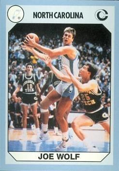 Joe Wolf Amazoncom Joe Wolf Basketball Card North Carolina 1990