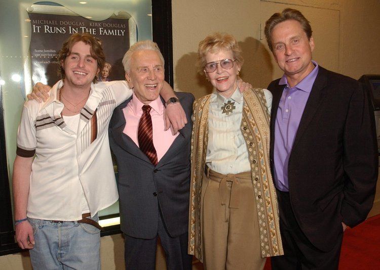 Diana Douglas appeared in It Runs in the Family with Cameron, Kirk and Michael Douglas