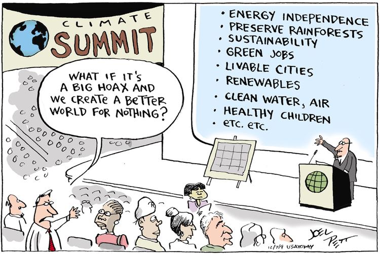 Joel Pett Climate Summit by Joel Pett