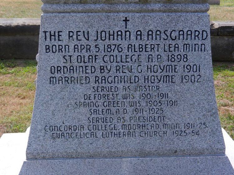 Johan Arnd Aasgaard Rev Johan Arnd Aasgaard 1876 1966 Find A Grave Memorial