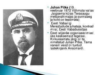 Johan Pitka Johan Pitka Ajalugu