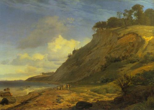 Johan Thomas Lundbye A Danish Coast 1842 3 painting Johan Thomas Lundbye Oil