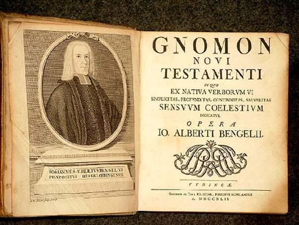 Johann Albrecht Bengel Glosses From An Old Manse Johann Albrecht Bengel and