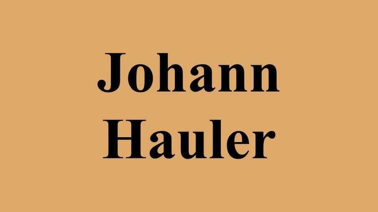 Johann Hauler Johann Hauler YouTube