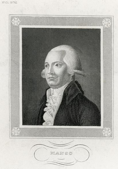 Johann Kaspar Friedrich Manso Portrait engraving of Johann Kaspar Friedrich Manso MANSO JOHANN