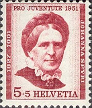 Johanna Spyri PhilateliaNet Literature for children Stamps Johanna Spyri