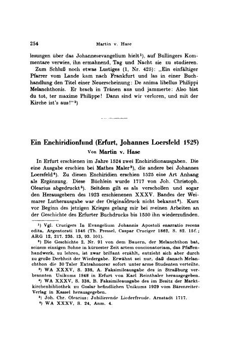 Johannes Loersfeld Ein Enchiridionfund Erfurt Johannes Loersfeld 1525 Archiv fr