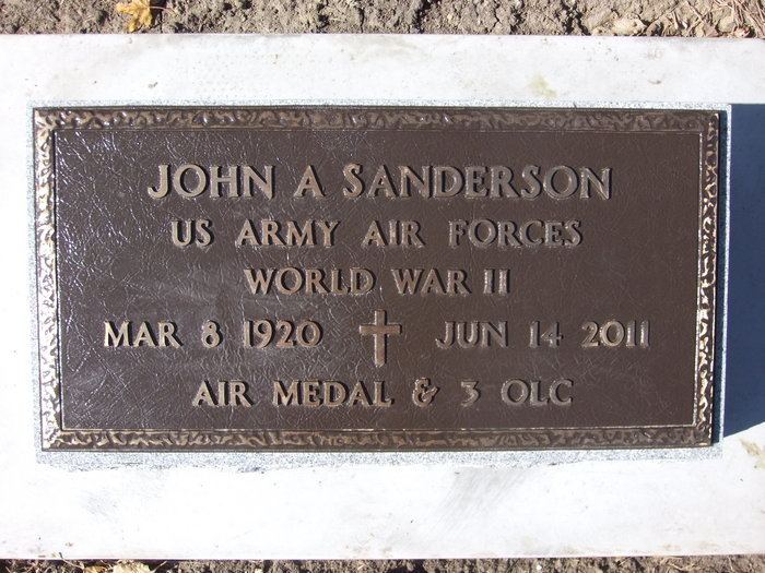 John A. Sanderson John A Sanderson 1920 2011 Find A Grave Memorial