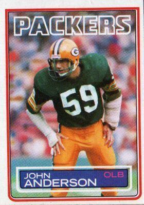 John Anderson (American football) GREEN BAY PACKERS John Anderson 75 TOPPS NFL 1983 American