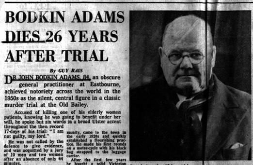 John Bodkin Adams Did Antrim39s notorious 39Doctor Death39 go to his grave with