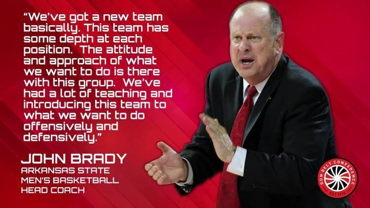 John Brady (basketball) 2014 Mens Basketball Media Day Arkansas State Head Coach John