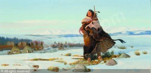 John Clymer Buffalo Hunt sold by Jackson Hole Art Auction Jackson WY on