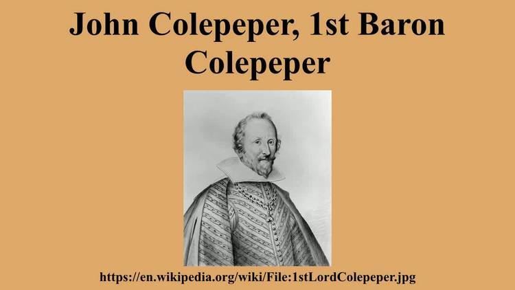 John Colepeper, 1st Baron Colepeper John Colepeper 1st Baron Colepeper YouTube