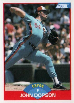 John Dopson MONTREAL EXPOS John Dopson 466 SCORE 1989 Major League Baseball