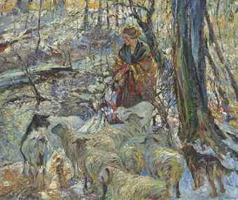 John Edward Costigan John Edward Costigan 18881972 Sheep at the Brook