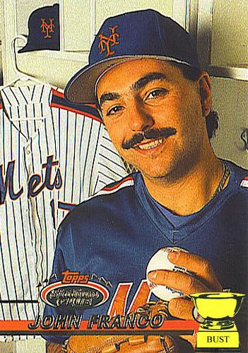 John Franco Baseball Card Bust John Franco 1993 Topps Stadium Club