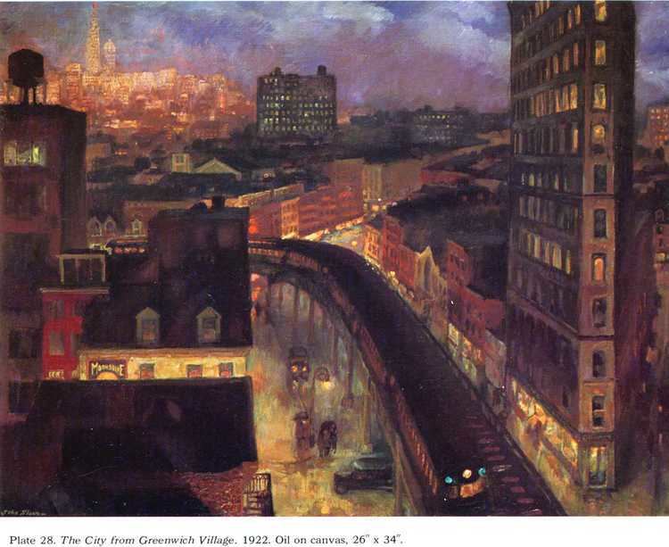 John French Sloan The City from Greenwich Village John French Sloan