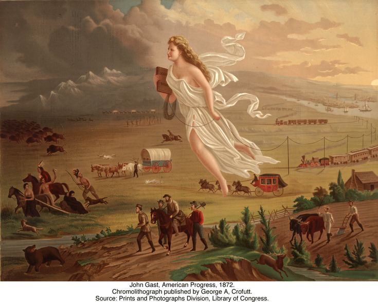 John Gast (painter) Picturing US History John Gast American Progress 1872