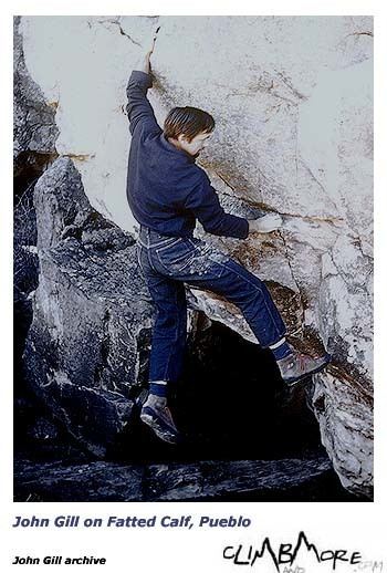 John Gill (climber) climbing John Gill on Training