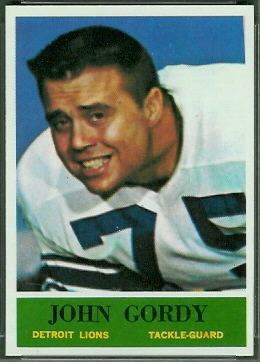 John Gordy wwwfootballcardgallerycom1964Philadelphia60J