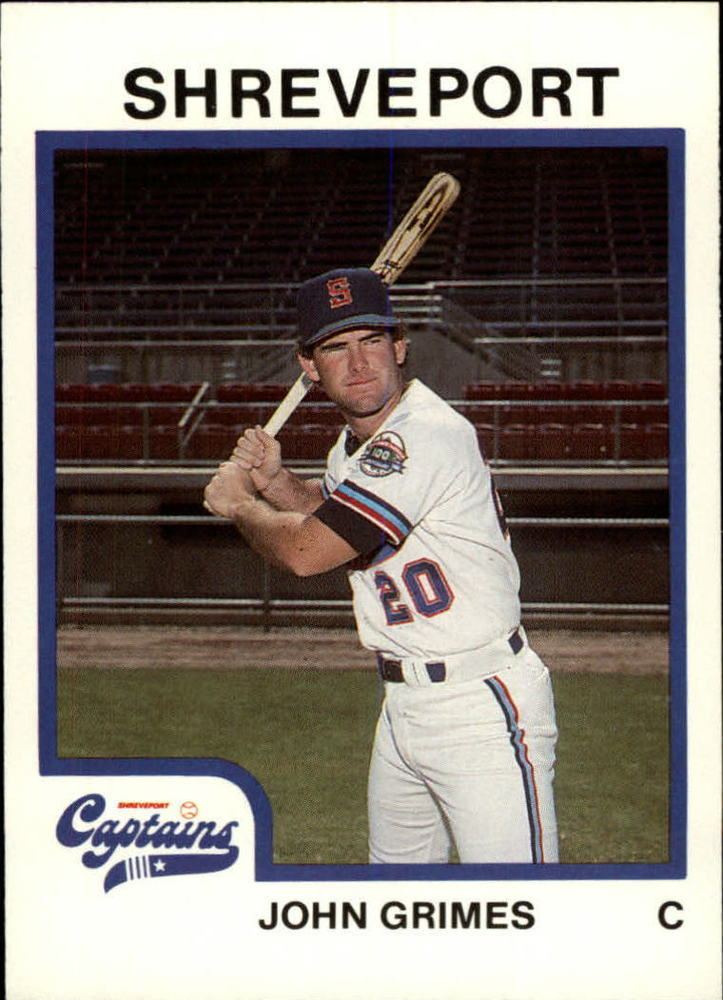 John Grimes (baseball) 1987 Shreveport Captains ProCards 22 John Grimes Monahans Texas