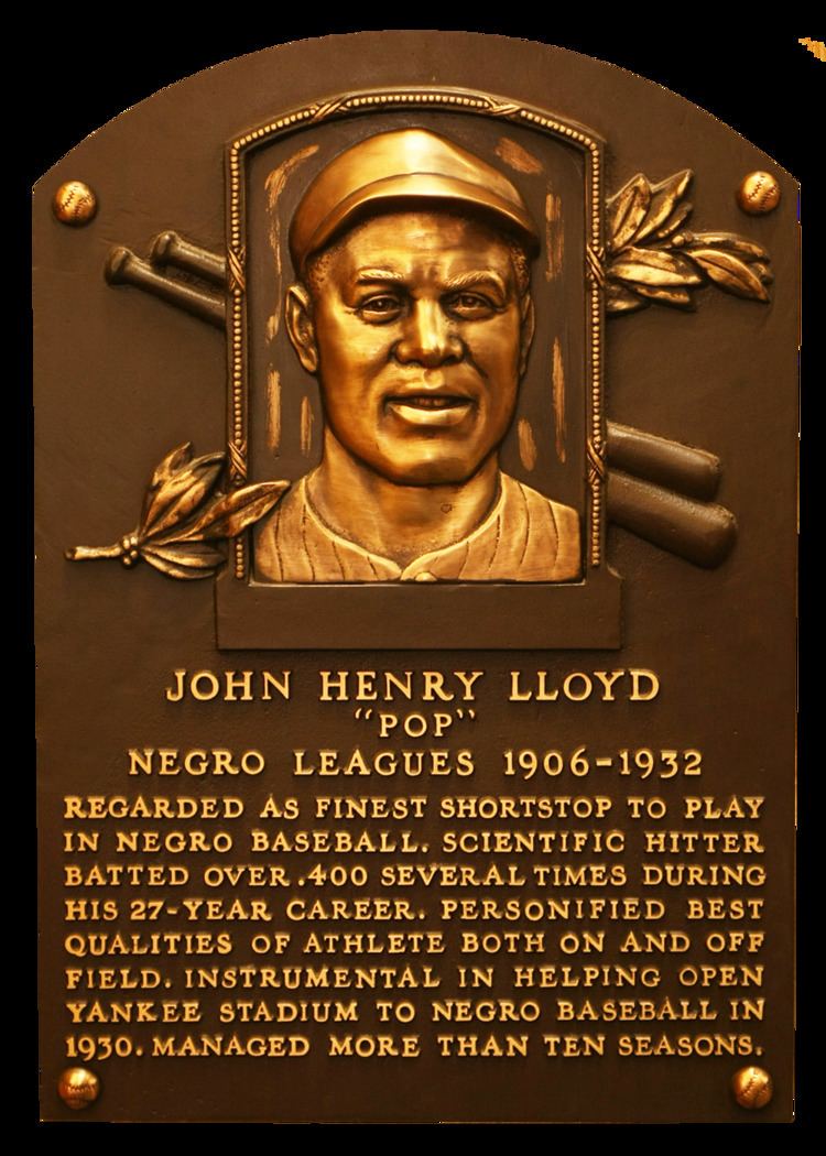 John Henry Lloyd Lloyd Pop Baseball Hall of Fame