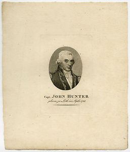John Hunter (Royal Navy officer) Antique PrintPORTRAITJOHN HUNTERROYAL NAVY OFFICERGOVERNOR