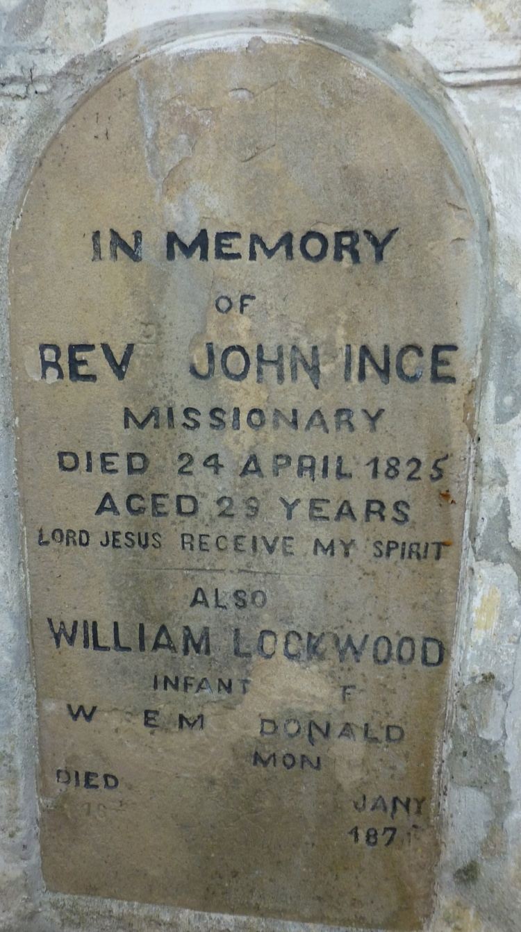 John Ince (missionary) Rev John Ince 1825 Find A Grave Memorial