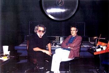 John Kahn Jerry Garcia and John Kahn in recording studio with Mandala
