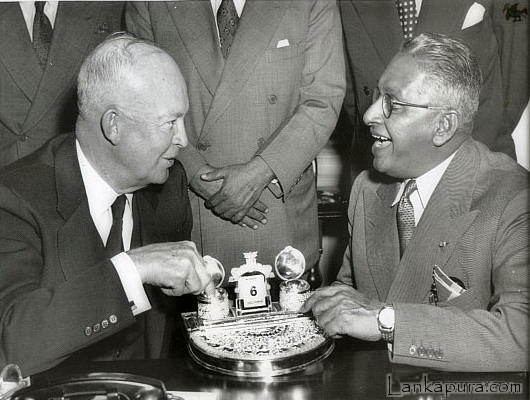 John Kotelawala President Eisenhower and Sir John Kotelawala
