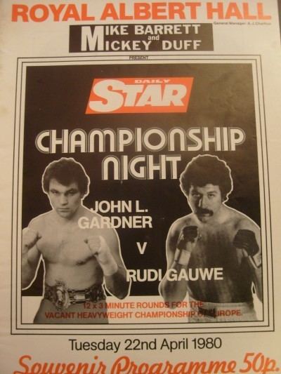 John L. Gardner (boxer) John L Gardner Vs Rudi Gauwe European Heavyweight Championship