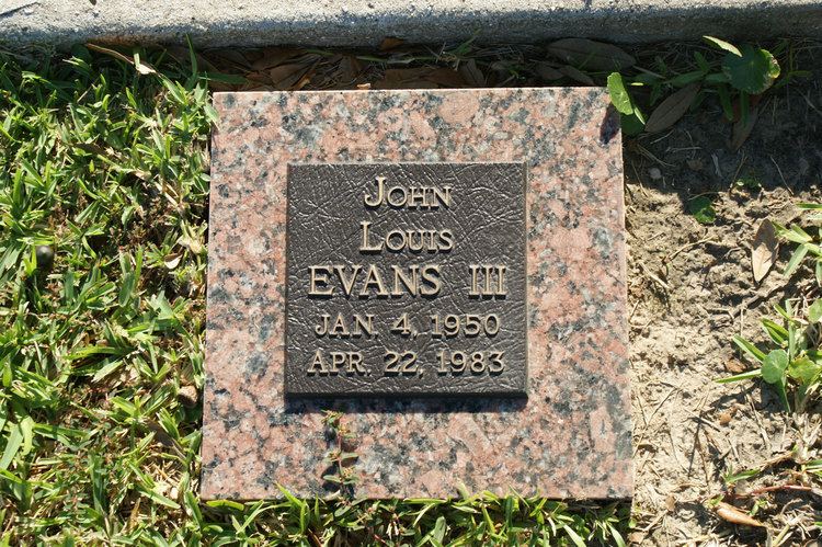 John Louis Evans John Louis Evans III 1950 1983 Find A Grave Memorial
