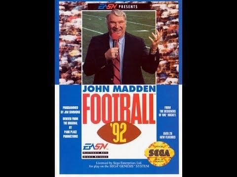 John Madden Football '92 John Madden Football 3992 Sega Genesis Game Play YouTube