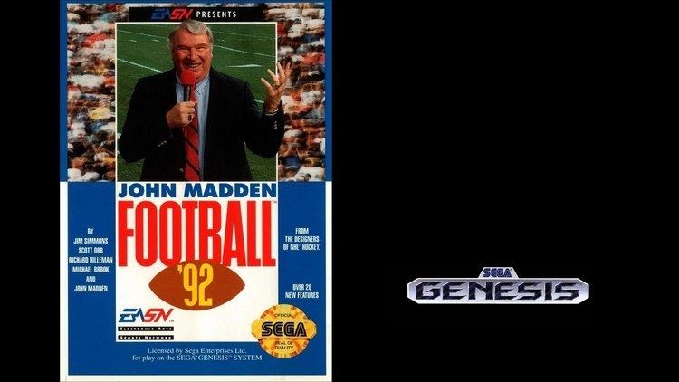 John Madden Football '92 John Madden Football 92 Sega Genesis Redskins vs Bills Gameplay