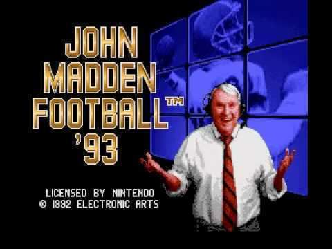 John Madden Football '93 SNES John Madden Football 3993 Intro Theme YouTube