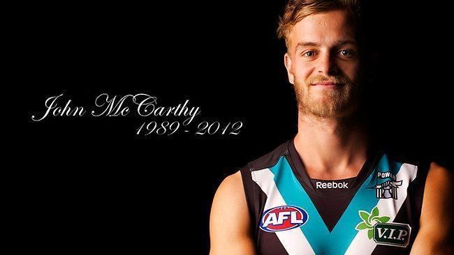 John McCarthy (Australian rules footballer, born 1989) Funeral for Port Adelaide Football Club AFL midfielder John McCarthy