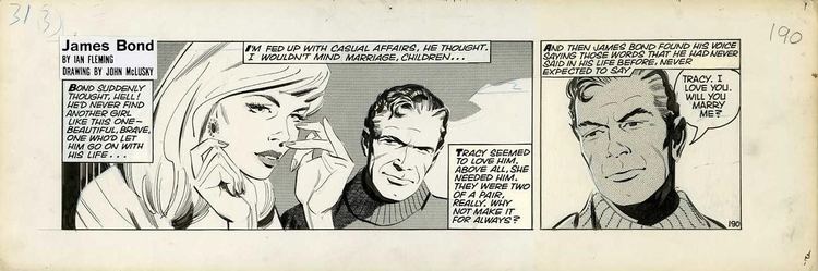 John McLusky John McLuskey James Bond Wallace Harringtons Original Comic Art