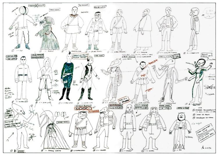 John Mollo Star Wars costume designer John Mollo39s sketches of the