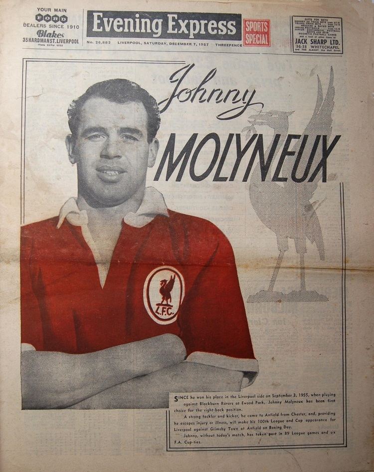 John Molyneux (footballer) Liverpool career stats for John Molyneux LFChistory Stats galore