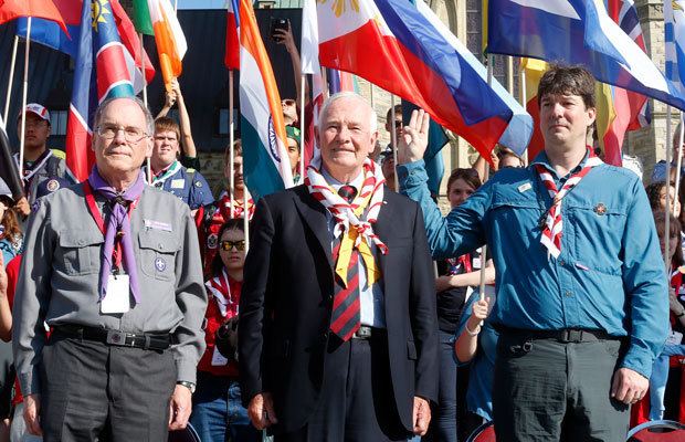 John Neysmith From left John Neysmith from the World Scout Committee GG David