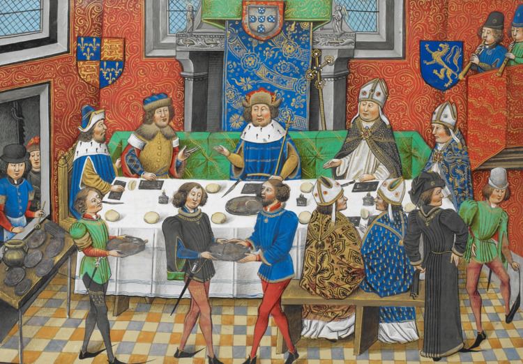 John of Gaunt FileJohn of Gaunt Duke of Lancaster dining with the King of