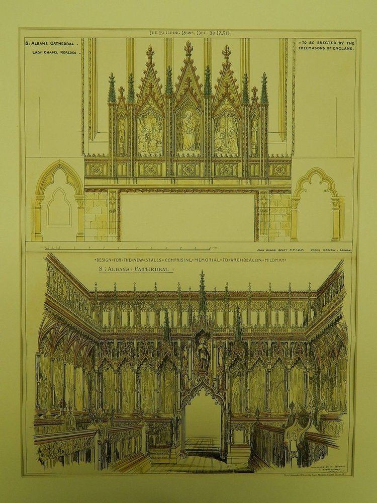 John Oldrid Scott St Albans Cathedral in St Alban England 1880 John Oldrid Scott