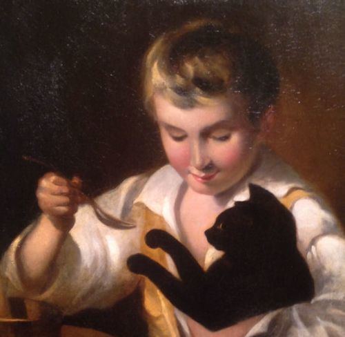 John Opie John Opie 17611807 A Young Boy Teasing His Cat 256681