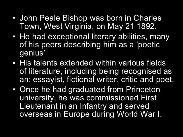 John Peale Bishop John Peale bishop In the Dordogne
