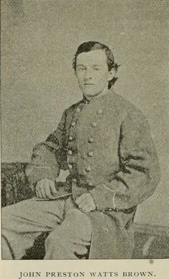 John Preston (rebel) John Preston Watts Brown 8th Dibrells Tennessee Cavalry