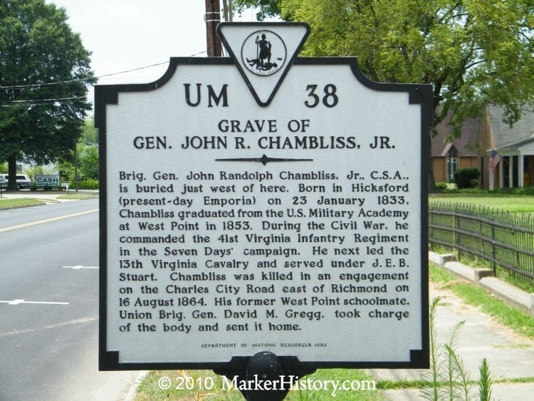 John R. Chambliss Grave of Gen John R Chambliss Jr UM38 Marker History