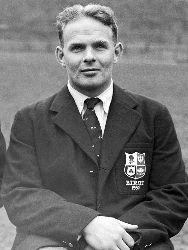 John Robins (rugby player) John Robins poses ahead of the 1950 British Irish Lions tour