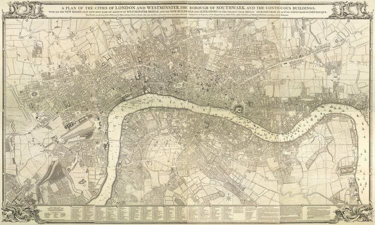 John Rocque Rocque map of London 1745 by John Rocque British Library Prints