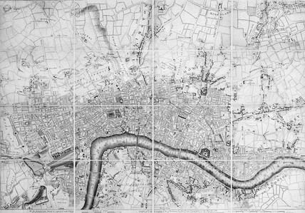 John Rocque A plan of London with all the new streets lanes roads c to this